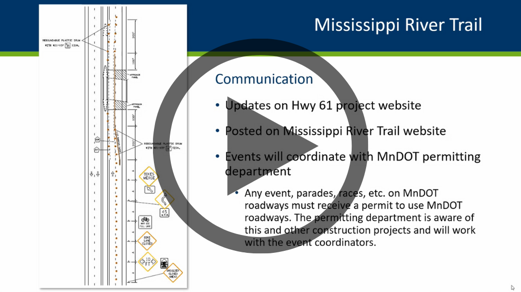 Click to play Hwy 61 Mississippi River Trail impacts video